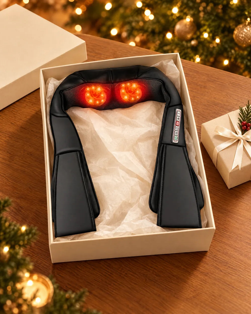 Restlume in a gift box by the tree