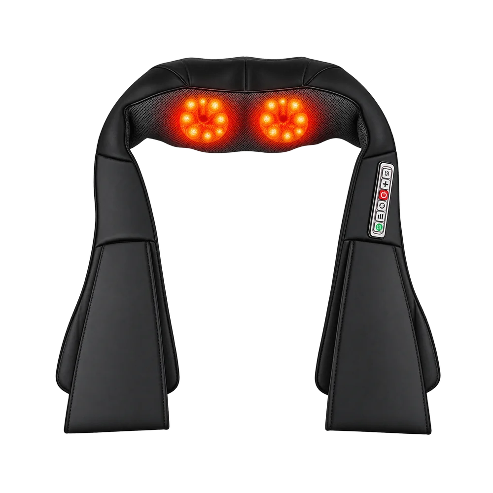 Restlume massager with the heated nodes glowing